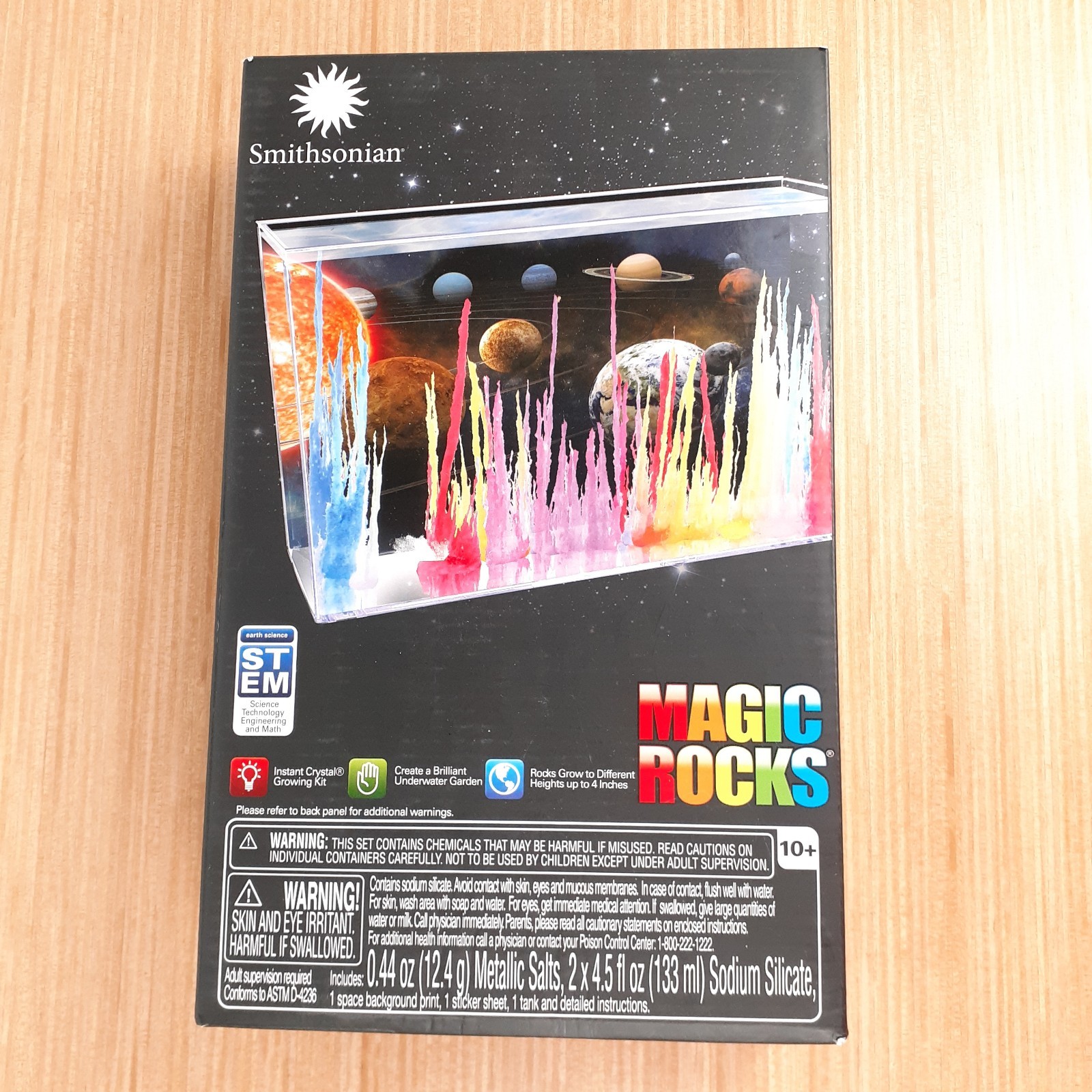 Smithsonian Magic Rocks Instant Crystal Growing Kit STEM Earth Science Learning