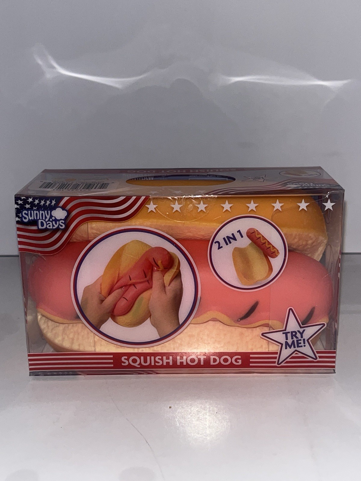 TOYMENDOUS SUNNY DAYS SQUISH HOT DOG Viral Summer Squishy Toy2026 4th Of July🌭