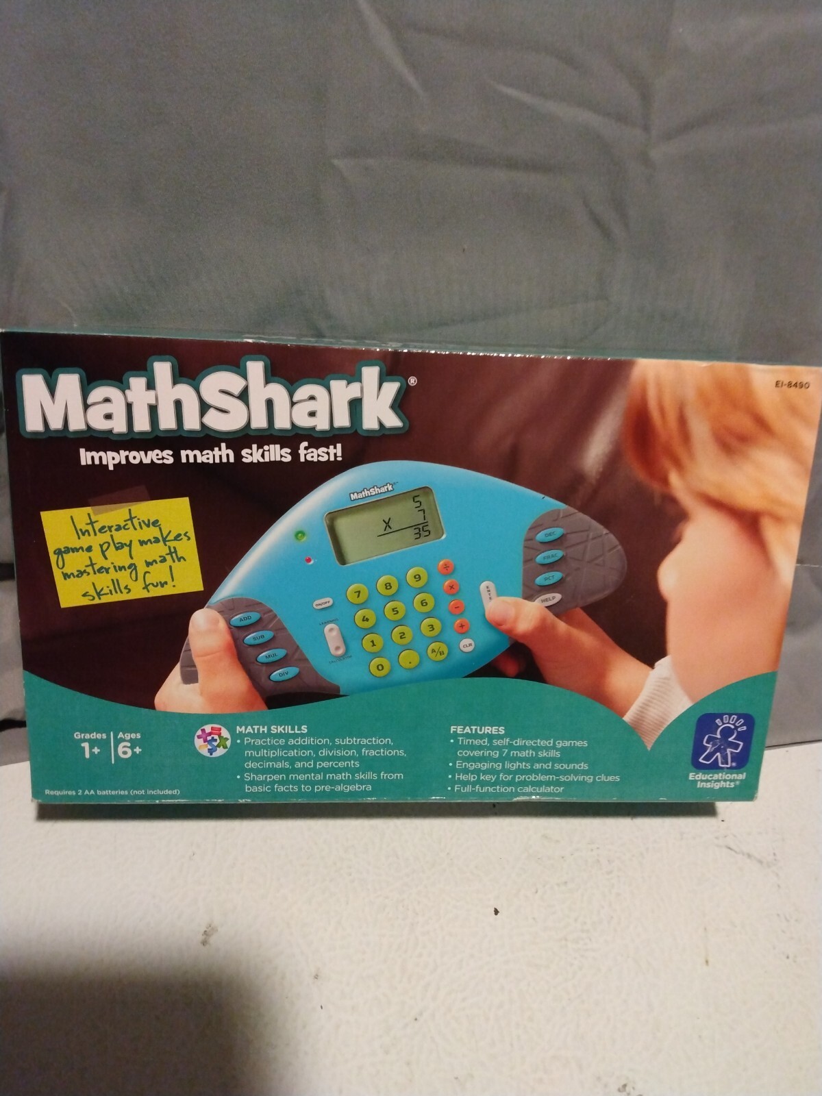 Educational Insights MathShark Electronic Math Game for Kids Ages 6+, NEW IN BOX
