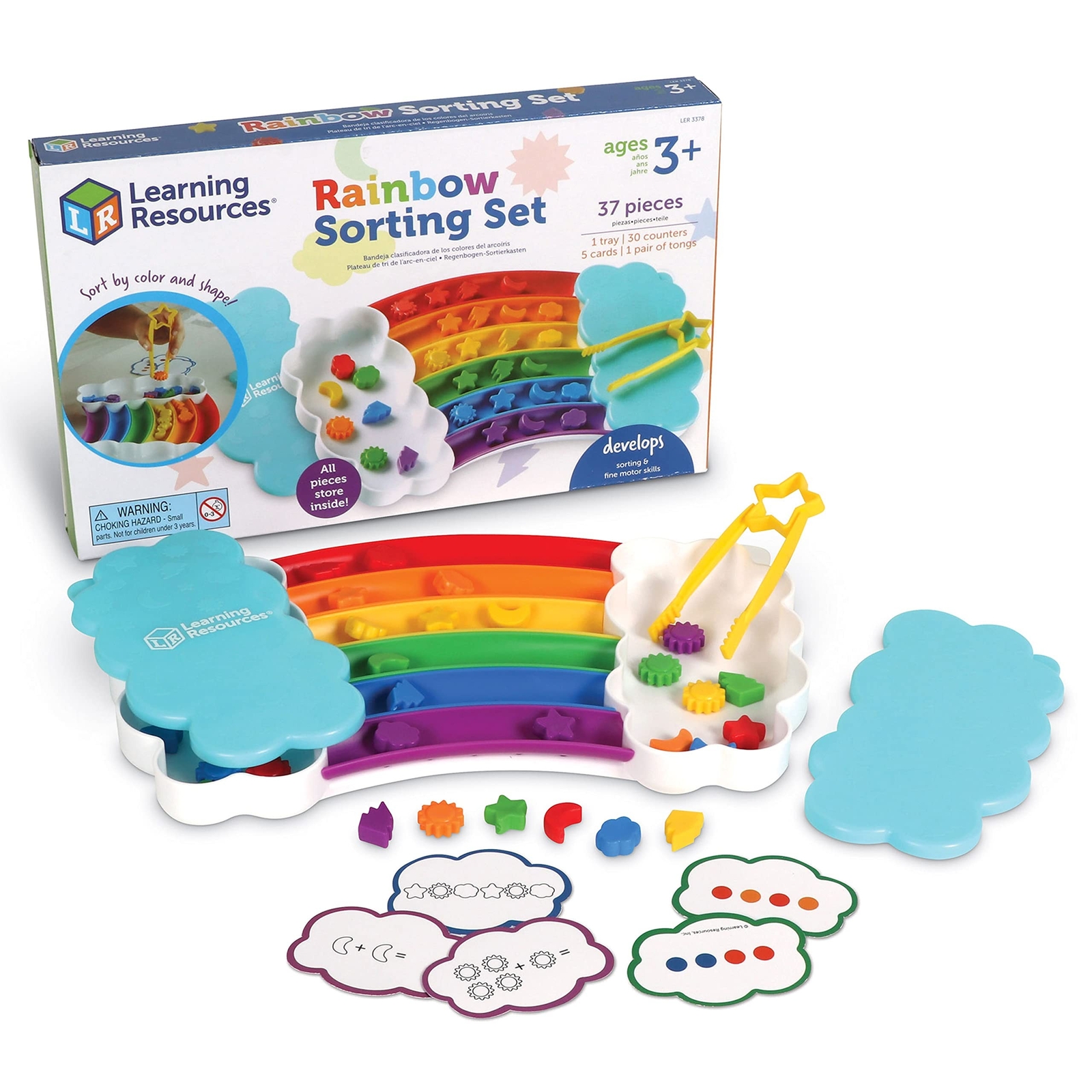 Learning Resources Rainbow Sorting Set,37 Pieces, Ages 3+, Fine Motor Skills,…