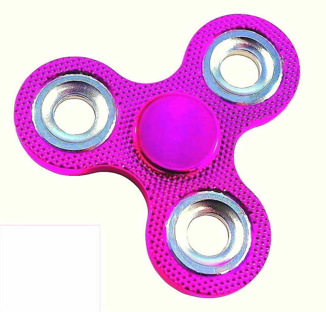 〽️Metallic PINK Fidget Spinn Hand Toy BLING Stress Relief EDC Focus ADHD Anxiety