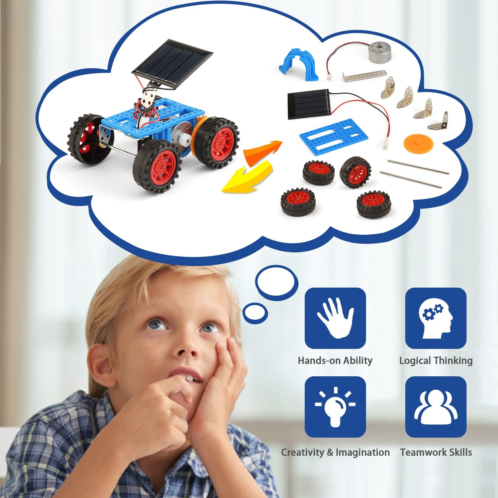 Bulk STEM Solar Robot Kits, STEM Building Toys for 8 9 10 12 13 Year Old Boys…
