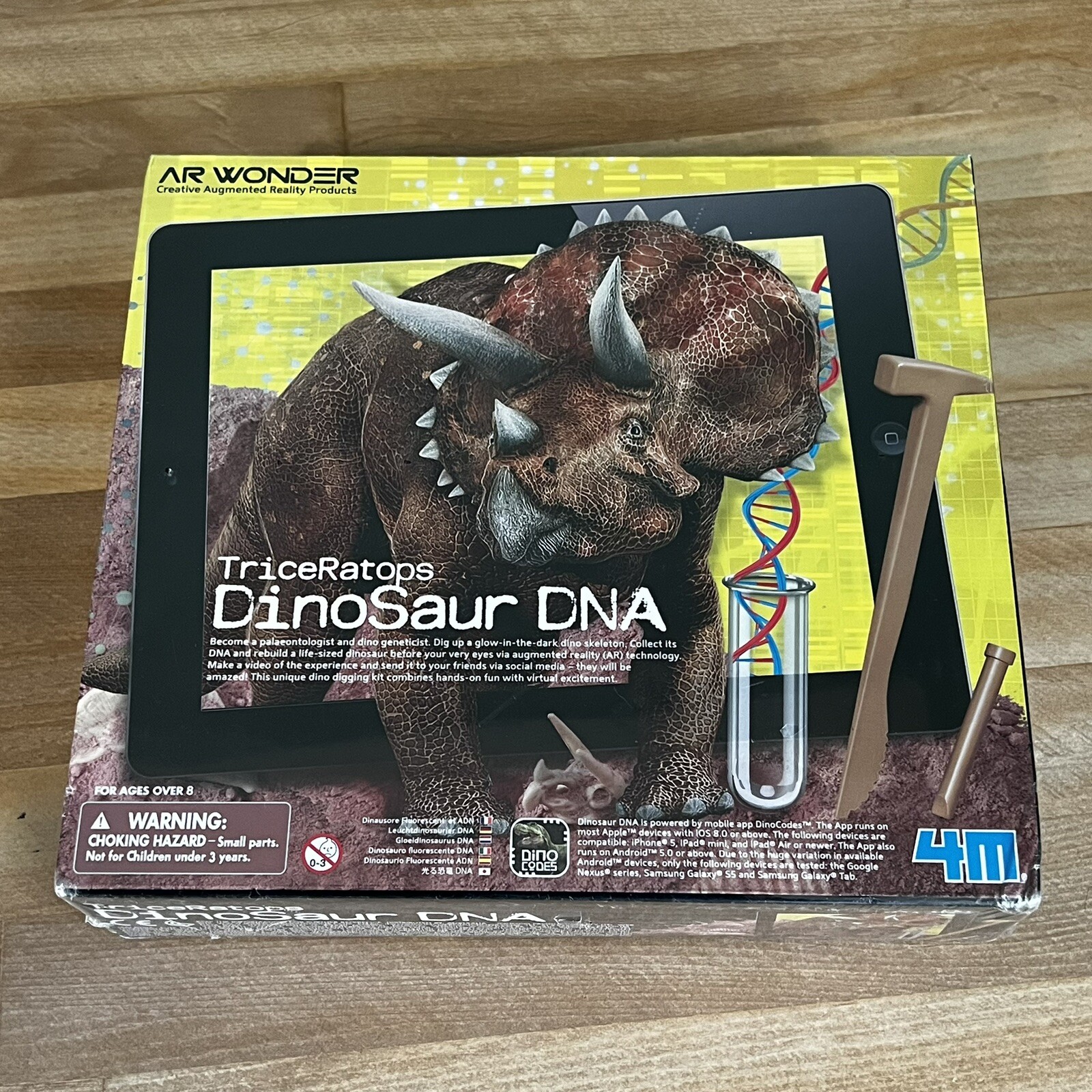 TriceRatops DinoSaur DNA Science Kit by 4M Kidz Labs AR Wonder Age 8+ SEALED NEW