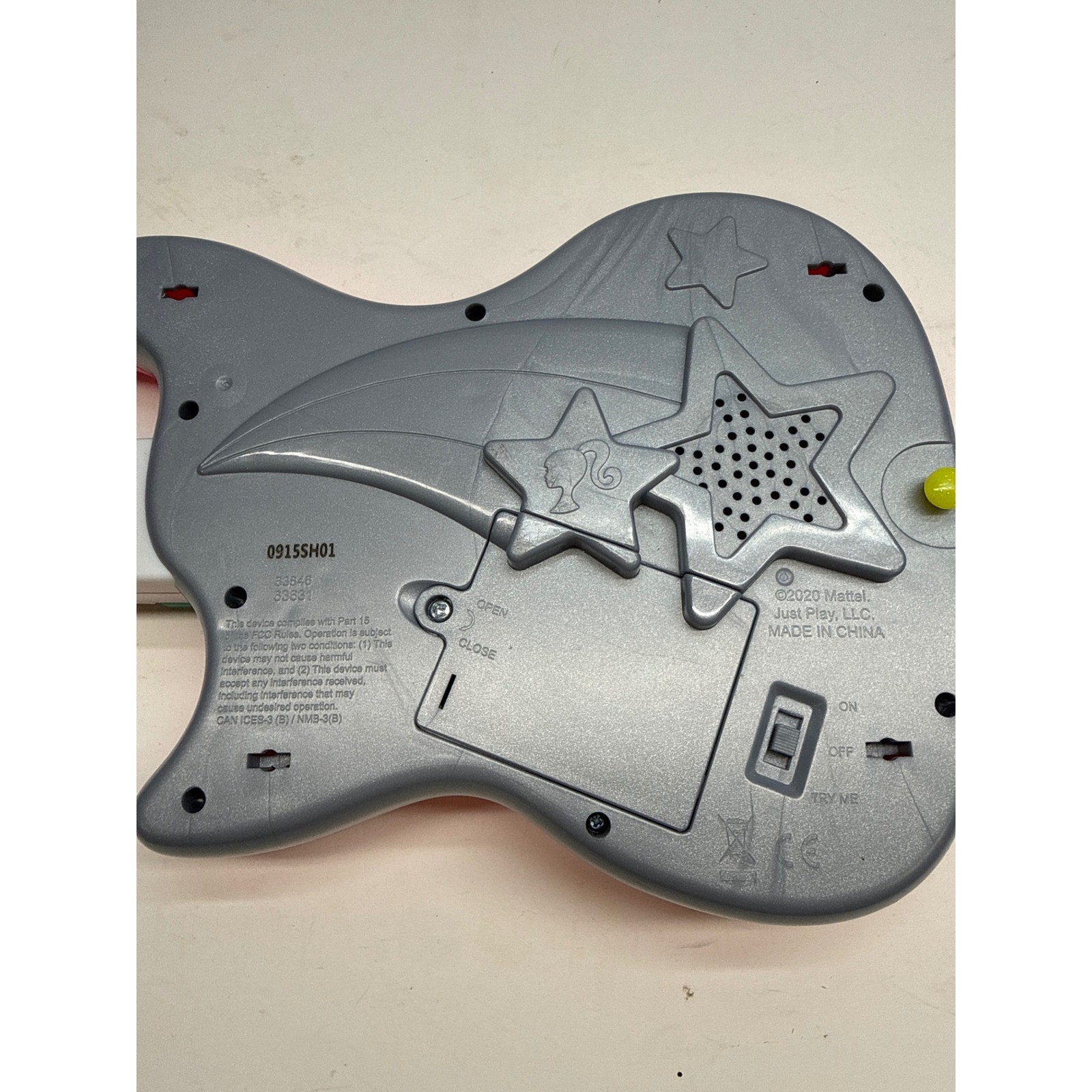 Barbie RockStar Guitar Pink Silver Musical Toy Just Play 63831 2020 Mattel Works