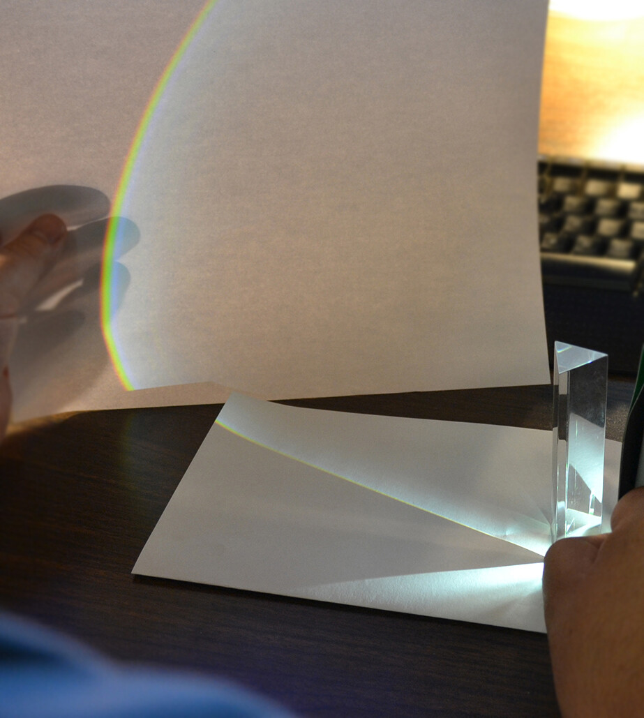 Equilateral Prisms, 3 Piece Set – 25, 50 & 100mm Lengths – Acrylic – Eisco Labs