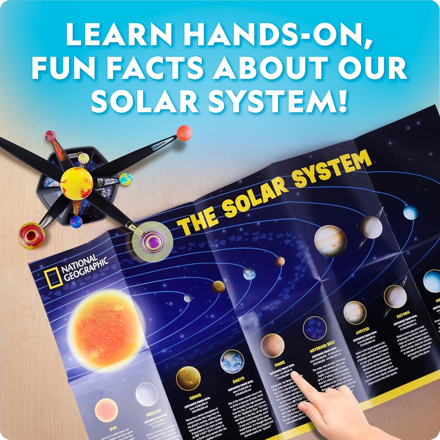 Glow-in-the-Dark Solar System Model Kit for Kids – Build & Paint 3D Planets STE