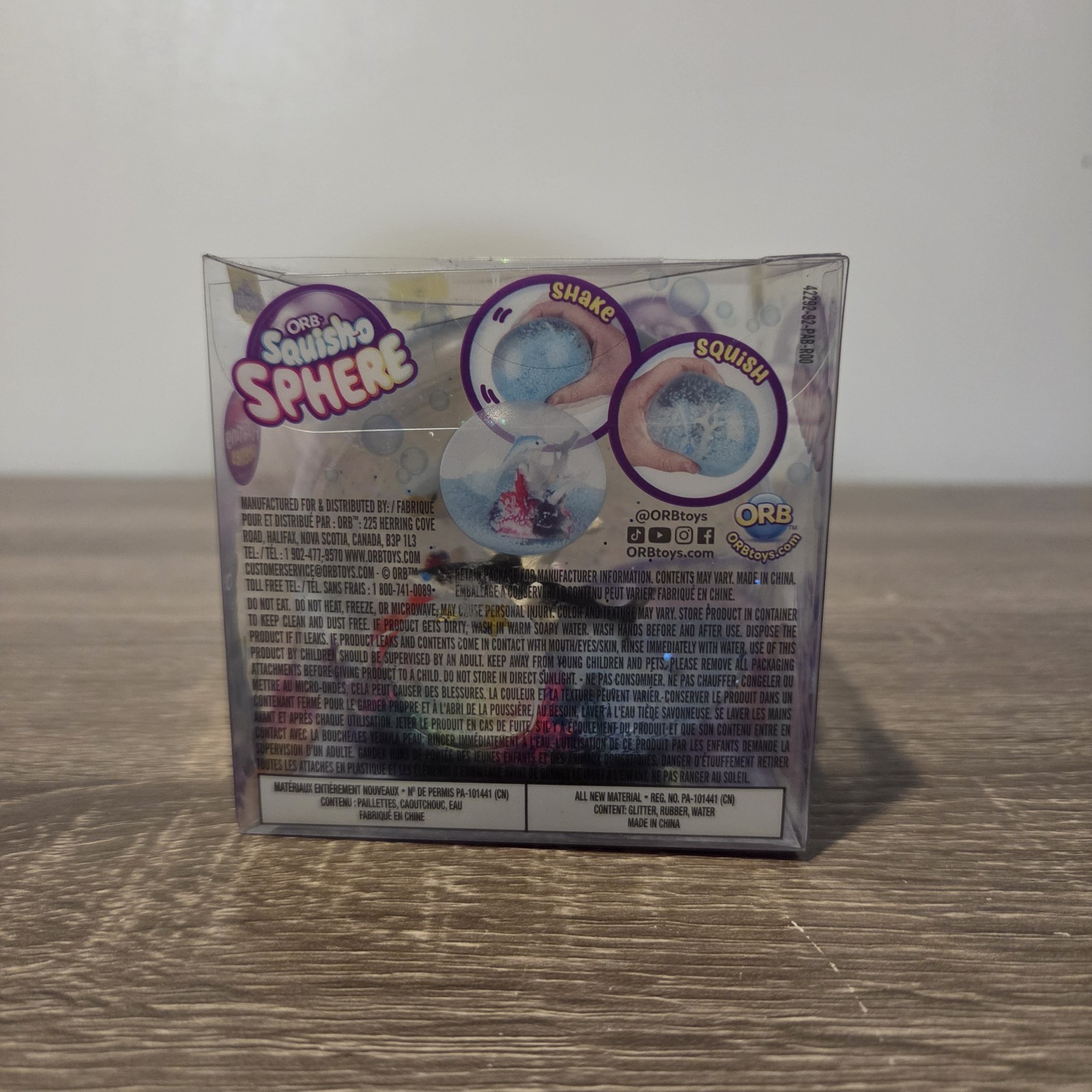 ORB Squish-O Sphere Squish Toy Fidget Stress Fun Shark Aquarium
