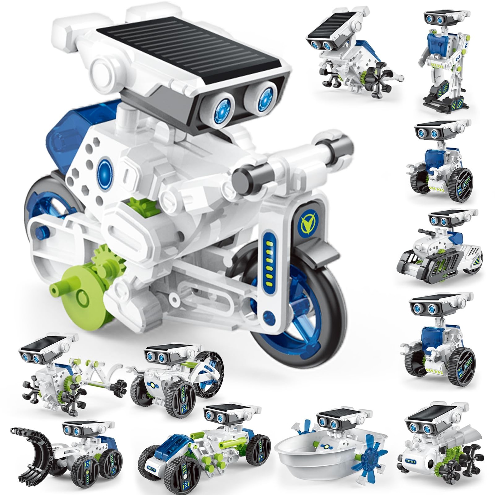 Jiakora 12-in-1 STEM Robot Kit Toys for Kids 8-12 12-16, DIY Robot Building Educ