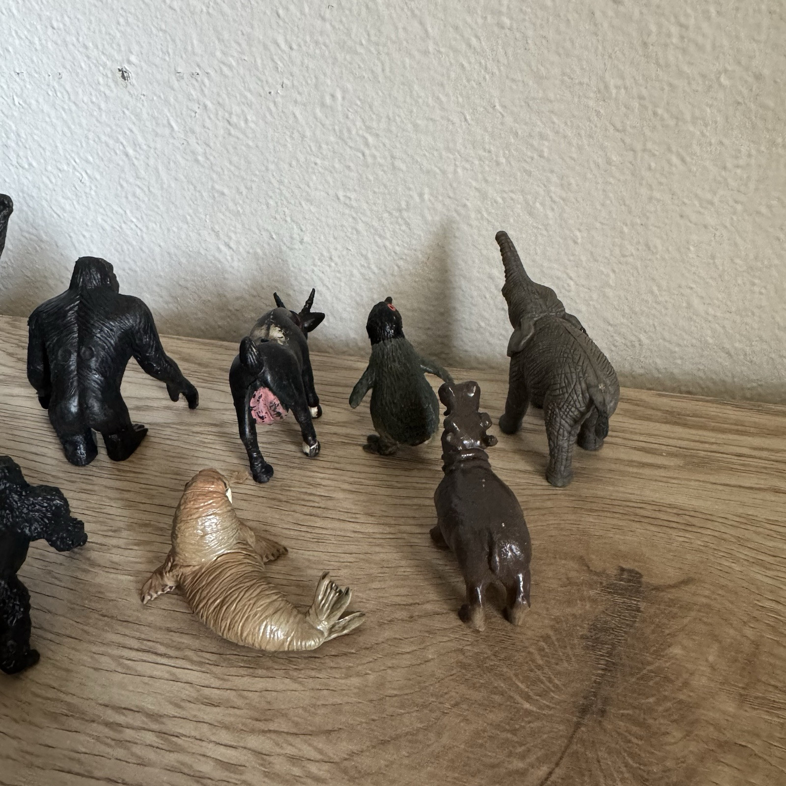 Vintage AAA & Safari PVC Toy Animals Lot Of 9 Gorillas Walrus Elephant Goat