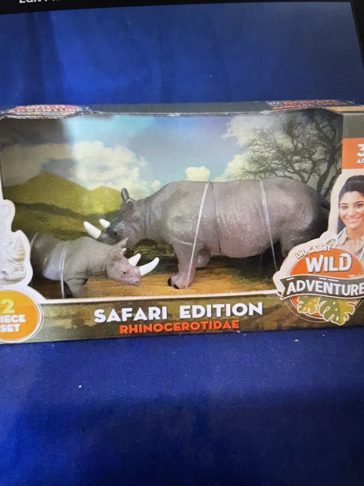 Playtek Toys Safari Edition Rhinoceroses NEW 2 Piece Set