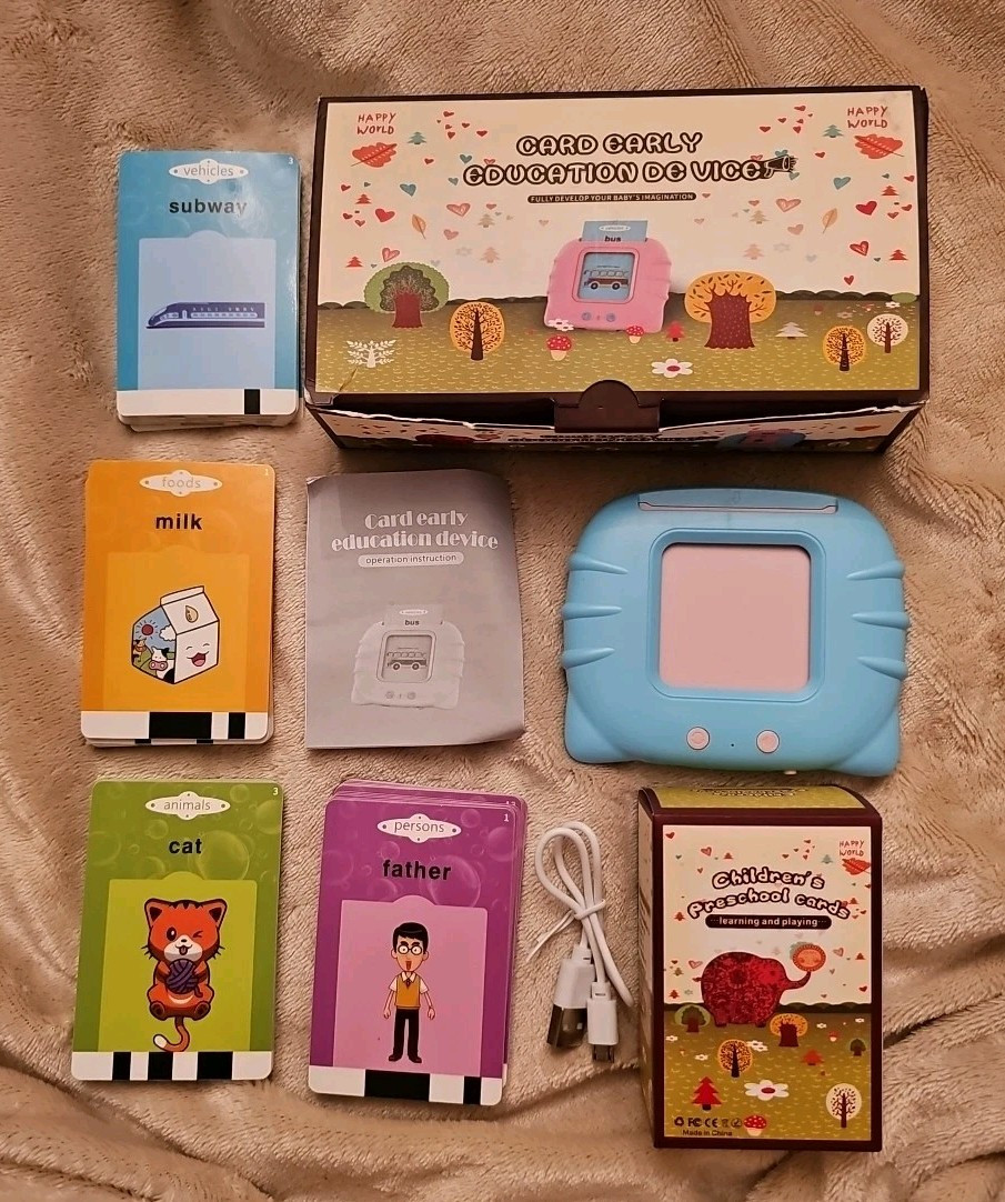 Happy World Early Education Electronic Device Pink for Preschool 224 Word Cards