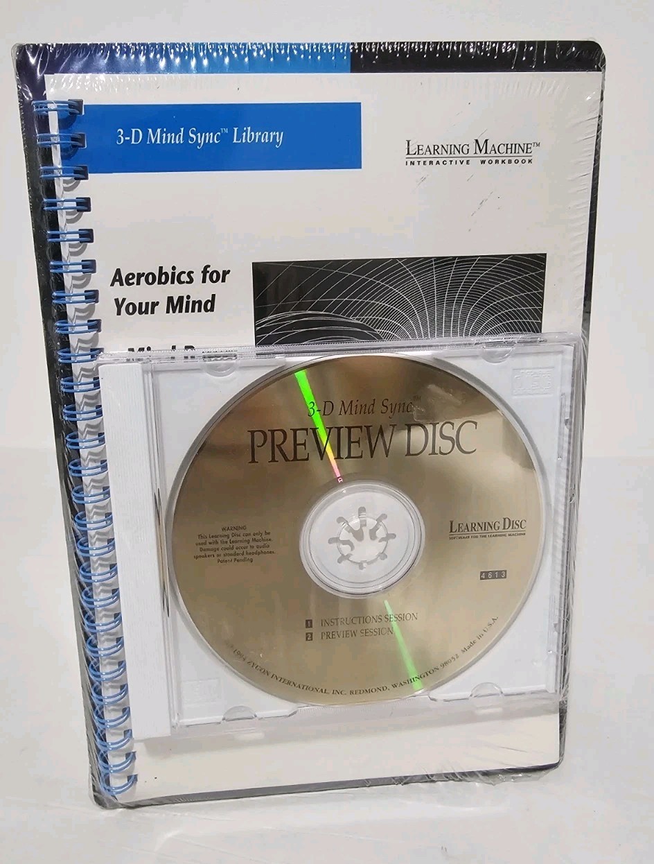 Brand New Learning Machine Interactive Workbook 3-D Mind Sync Library Mind Power