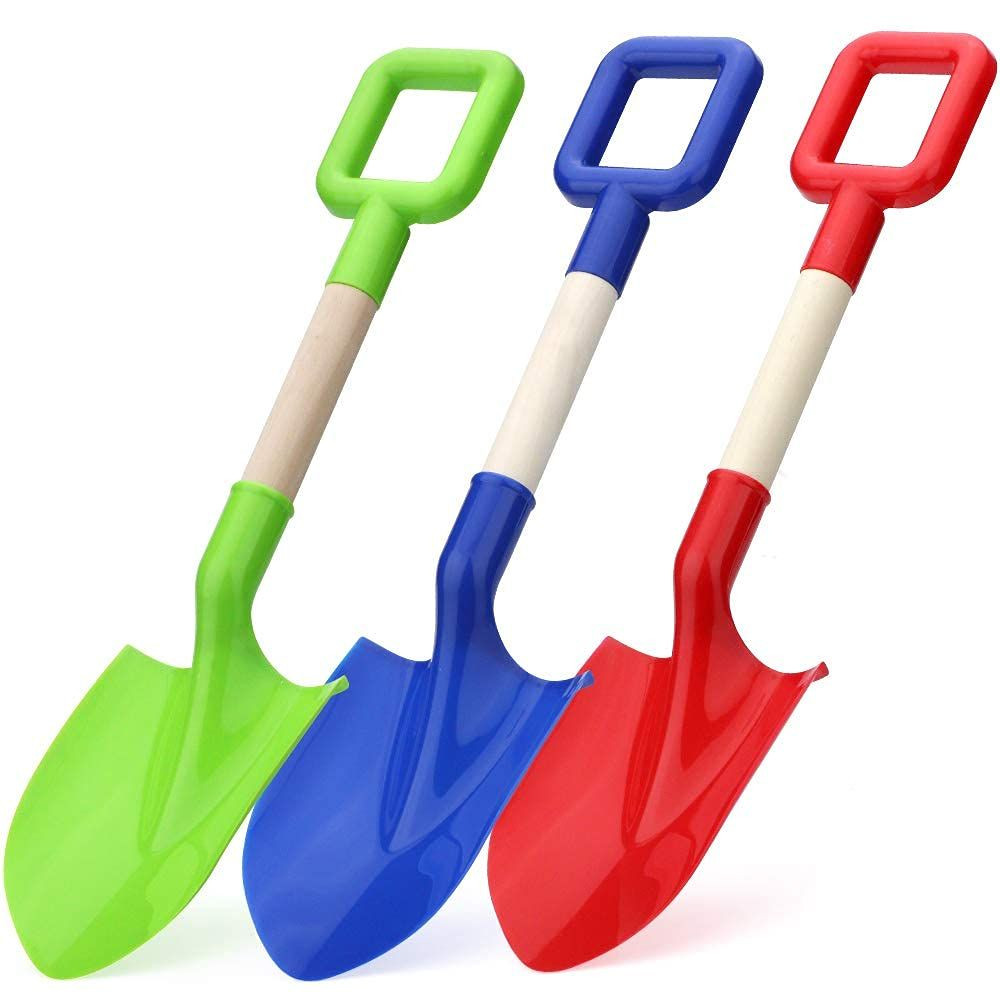 16″ Kids Beach Spades Sand Shovels Toys Gardening Tools Kit Sandbox Green