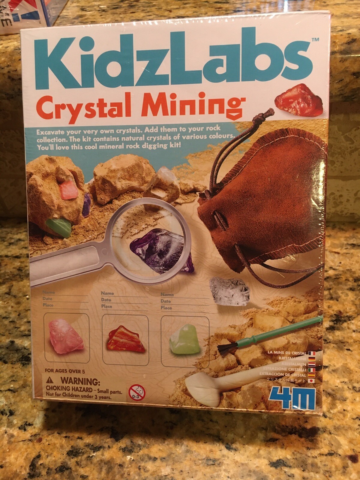 KidzLabs Crystal Mining Rocks & Mineral Science Educational Kit – Ages 5+ – NEW