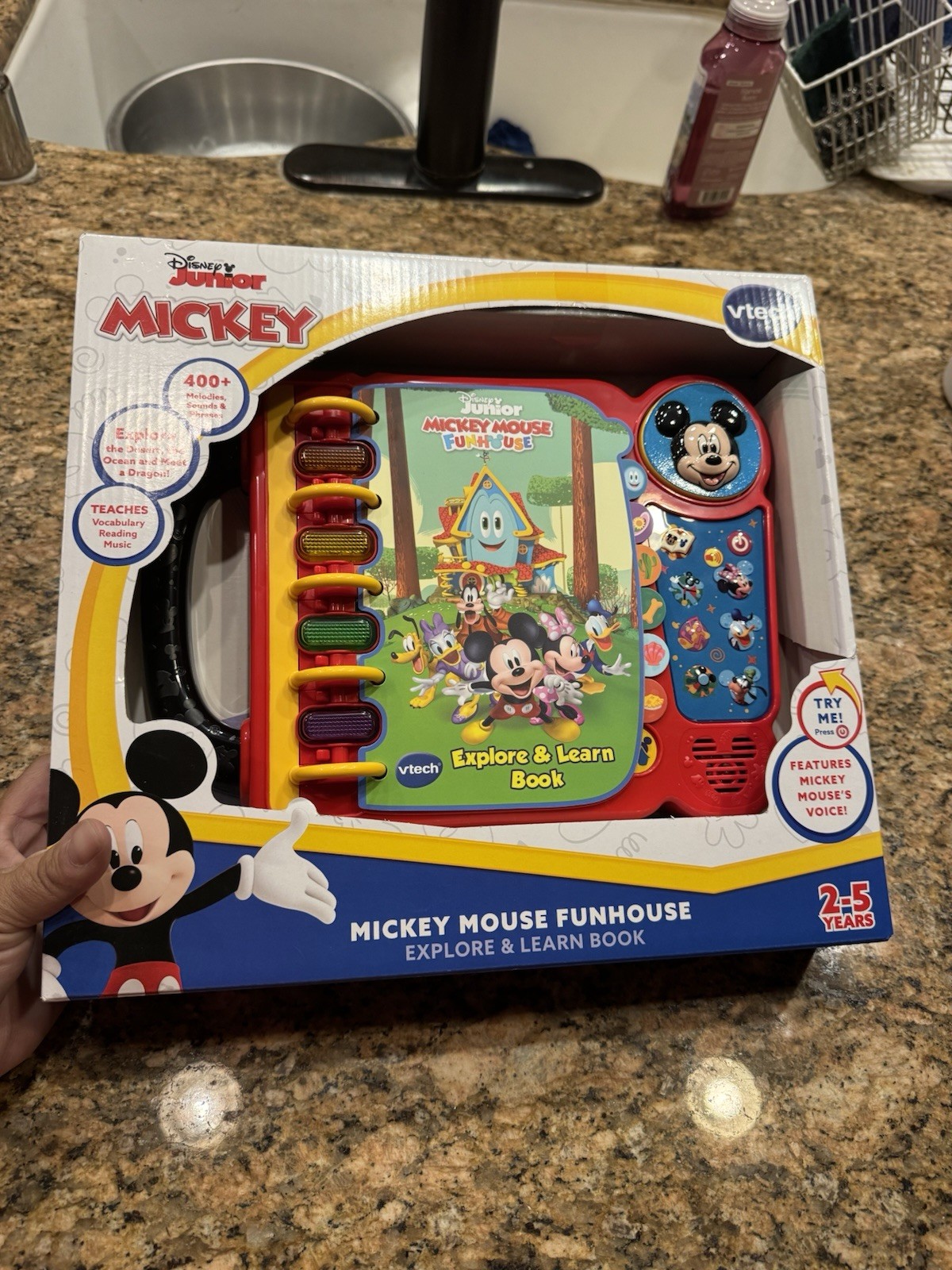 VTech Disney Junior Mickey Mouse Funhouse Explore & Learn Book Baby and Toddler