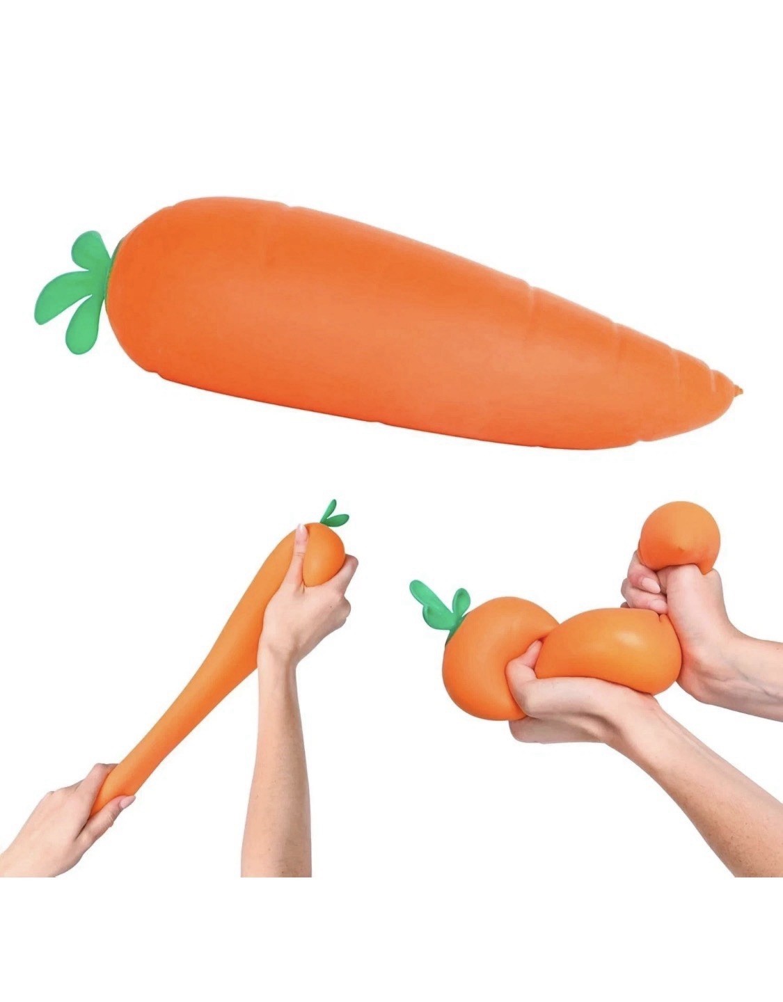 VIRAL Sunny Days Jumbo Squeezy Carrot Squishy Stress Fidget Sensory Toy Easter