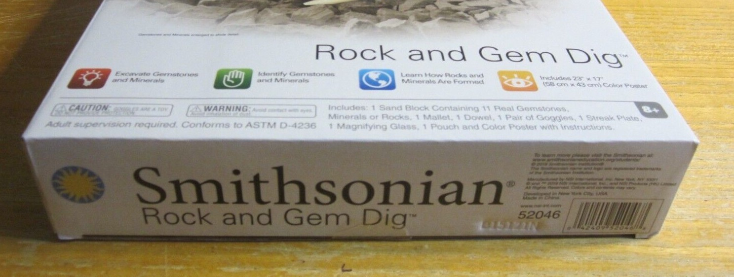 Smithsonian Rock and Gem Dig 2019 NSI International STEM Earth Science NIB