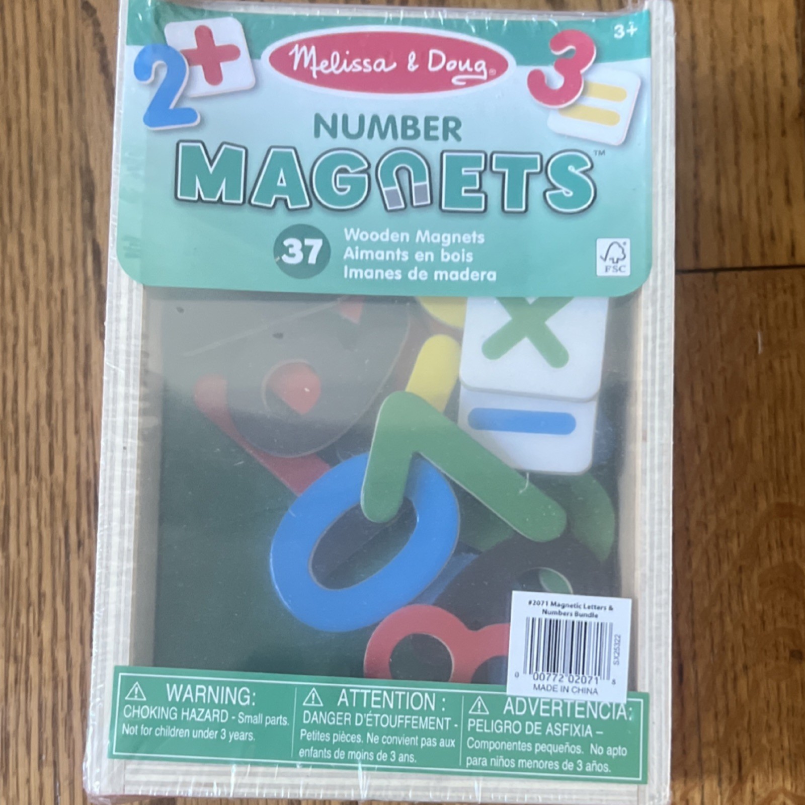 Melissa & Doug Number Magnets Wooden Set 37 Pieces Educational Toy Ages 3+