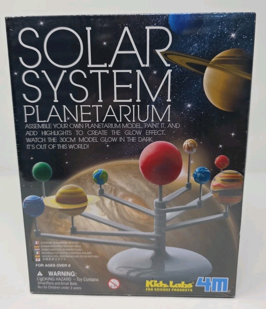 NEW Kidz Labs 4M Solar System Planetarium Model Kit Glows In The Dark 8+ Gift