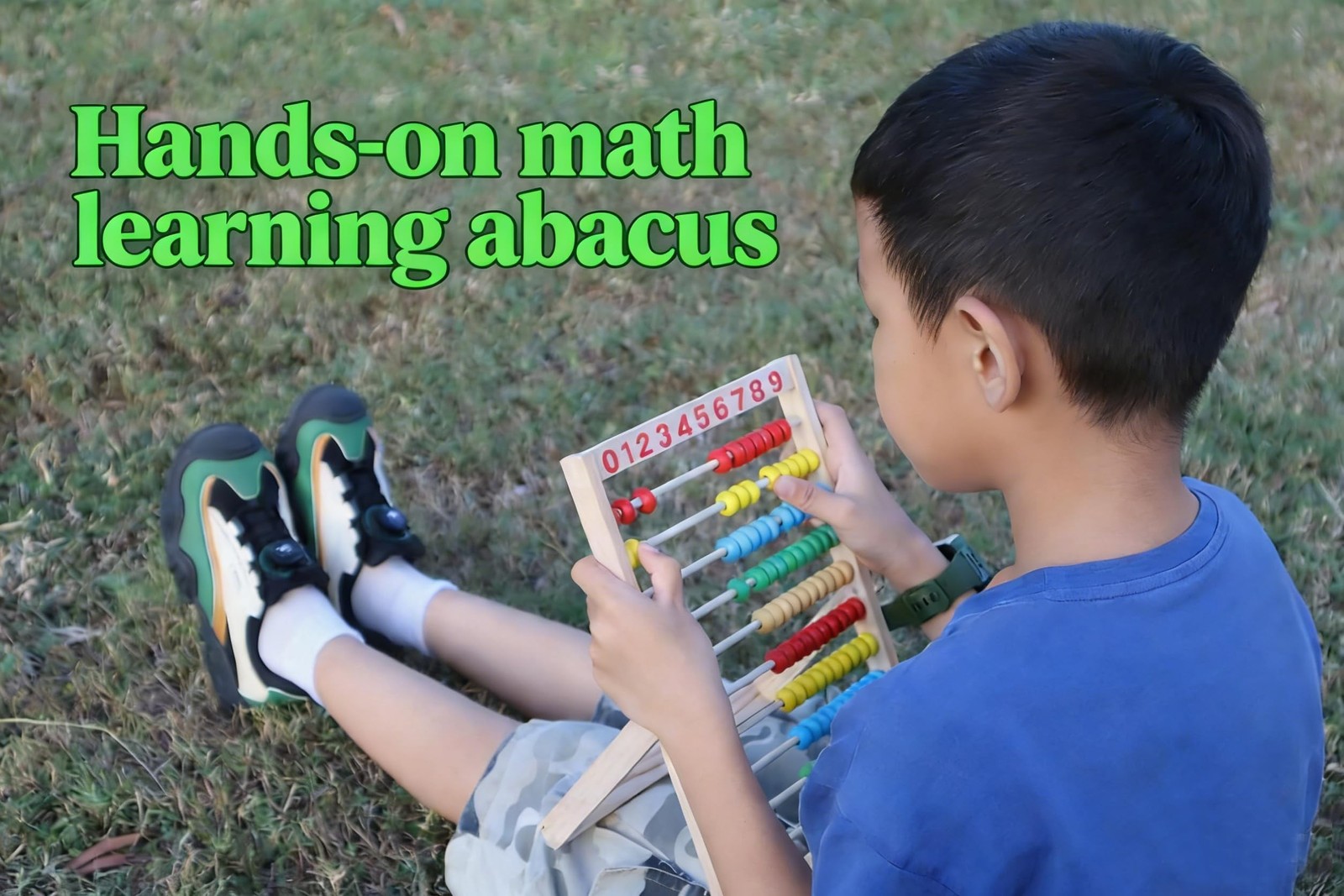 Wooden Counting Number Frame 10 Rows Abacus for Kids Math Learning NEW