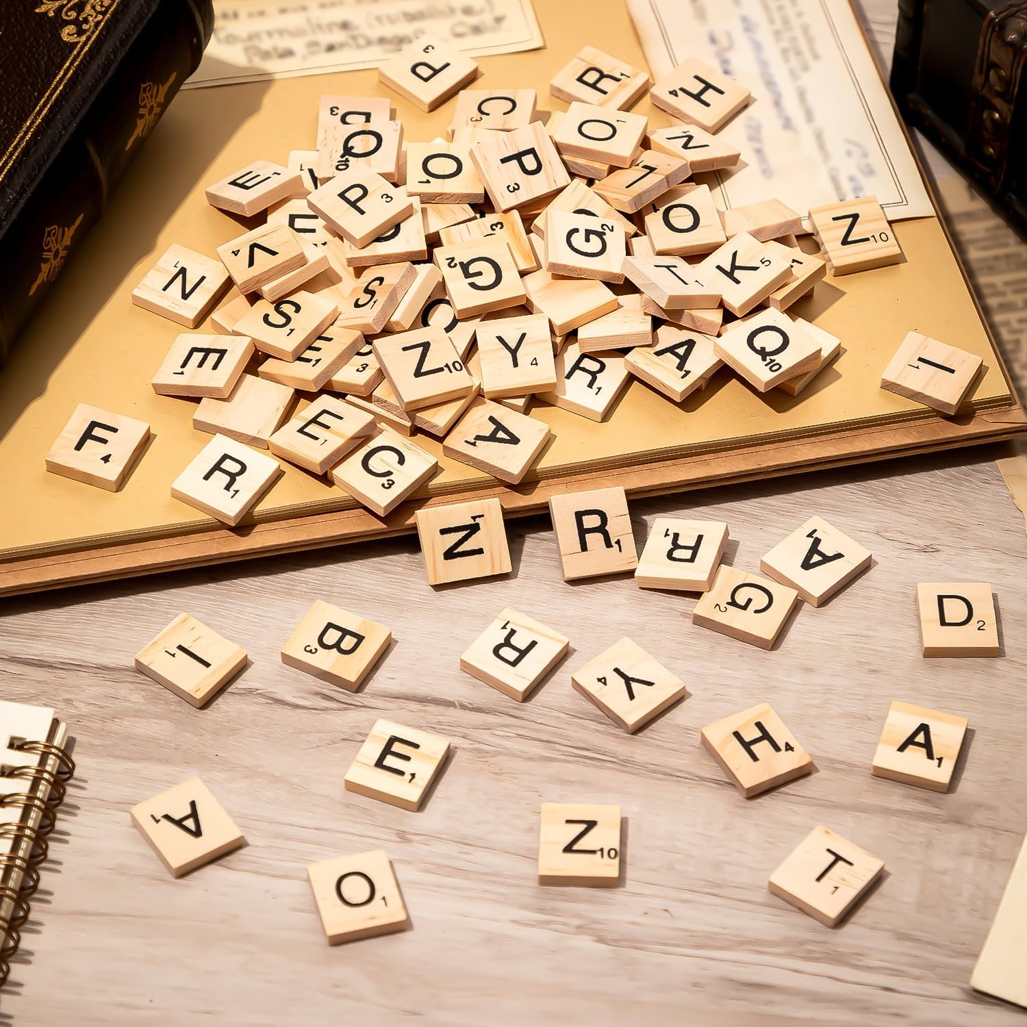150 PCS Wood Magnetic Letter, Wooden Letter Magnets Small, 150pcs Off White
