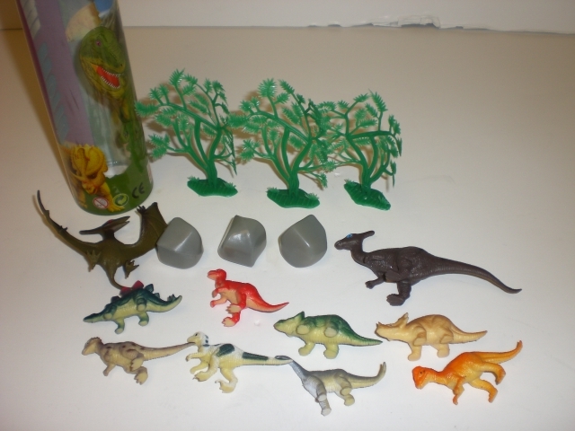 EDUCATION COLLECTION DINOSAURS 16pcs AST DINO/TREE/ROCK