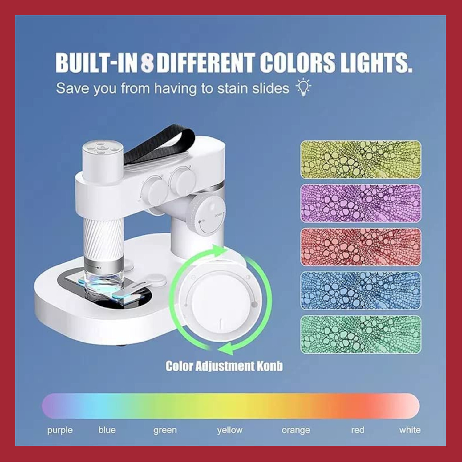 Wireless WiFi Camera Microscope for Children, Portable Handheld USB Digital Micr