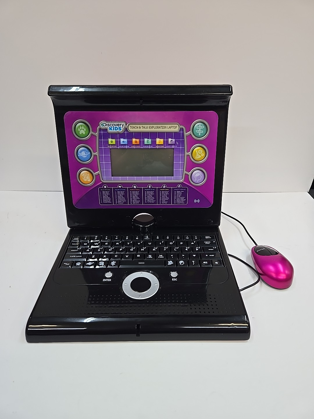 Discovery Kids Teach & Talk Exploration Laptop Pink Mouse TESTED WORKS LEARNING