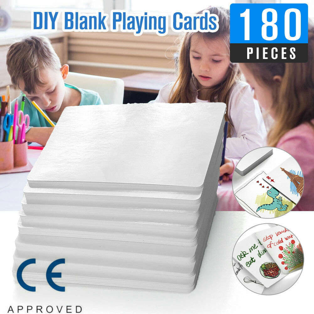 180x Dry Erase Index Cards Blank Playing Cards Note Cards School Work Learning