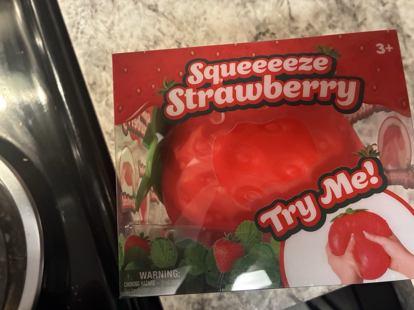 Sunny Days Jumbo Squeezy Strawberry Squishy Toy