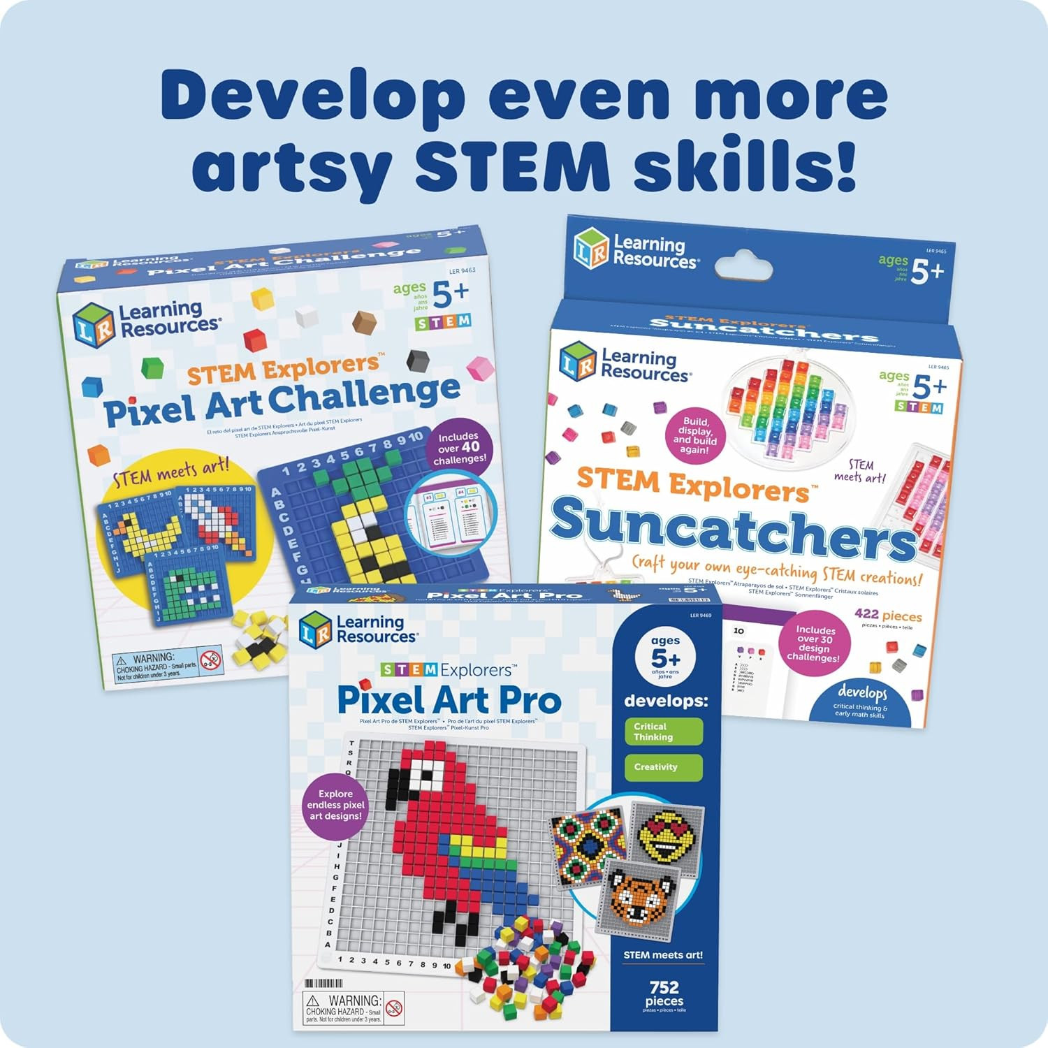 STEM Explorers Pixel Art Challenge – Science Kits & STEM Activities for Kids, Pa