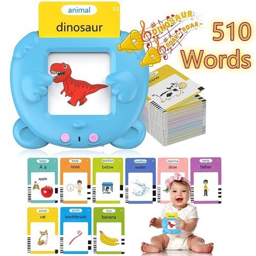 Electronic Talking Flash Cards Educational Word Reading Machine for Toddlers
