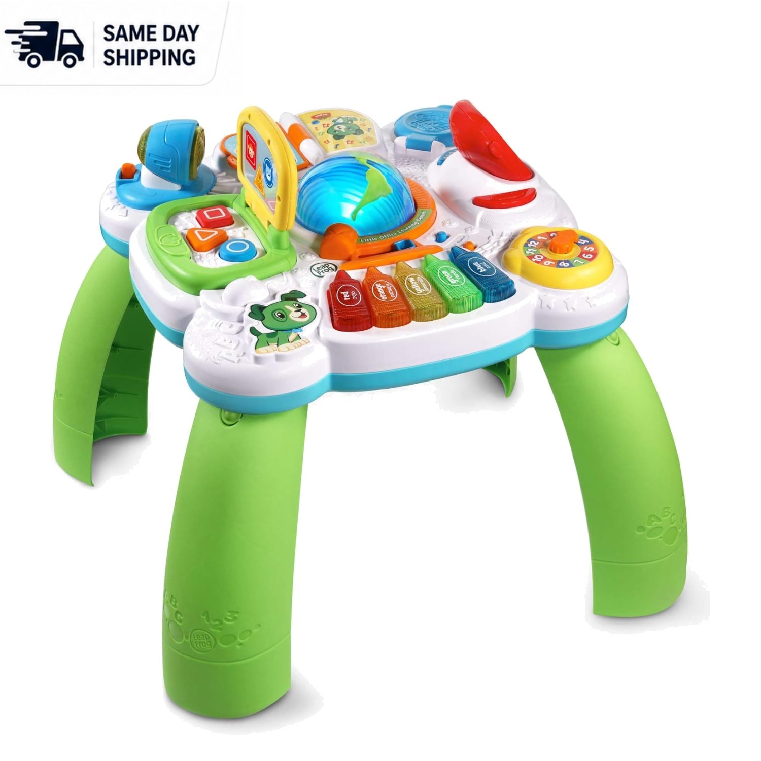 Frustration-Free Little Office Learning Center – Green, Interactive Toddler Desk