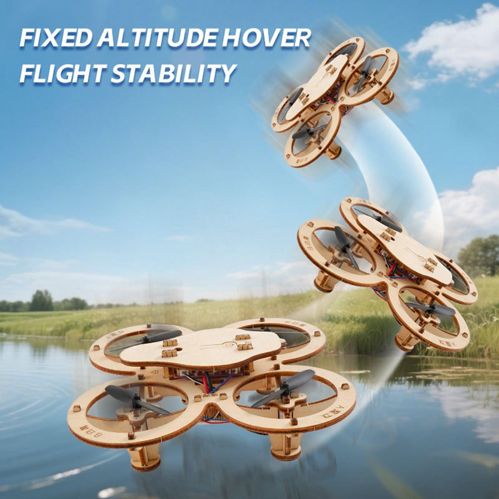 DIY Wooden Assembly RC Aircraft Kit Birthday Gift Crafts Material Package