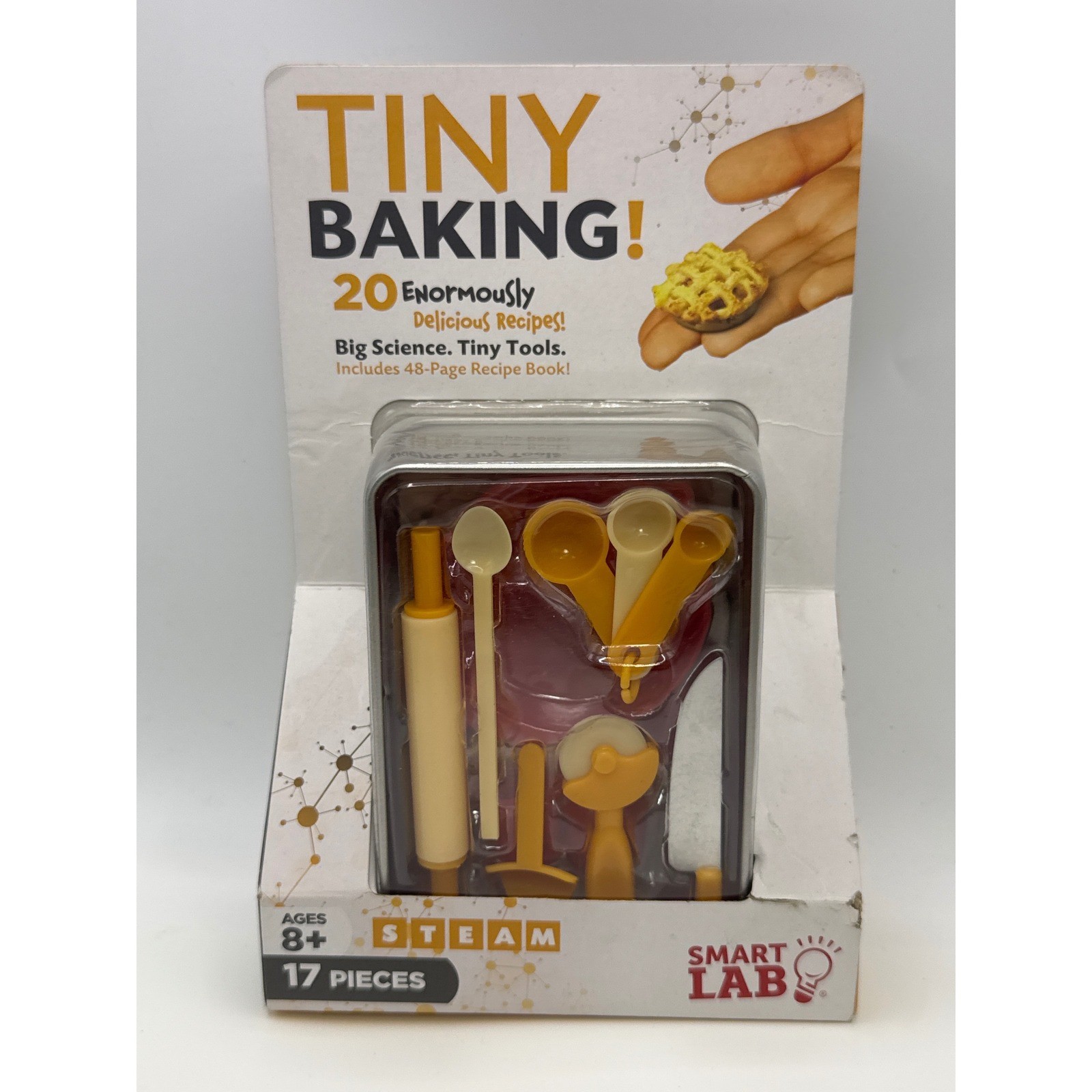 SmartLab Toys Tiny Baking! 17 Piece STEAM Kit with 20 Recipes & Miniature Tools