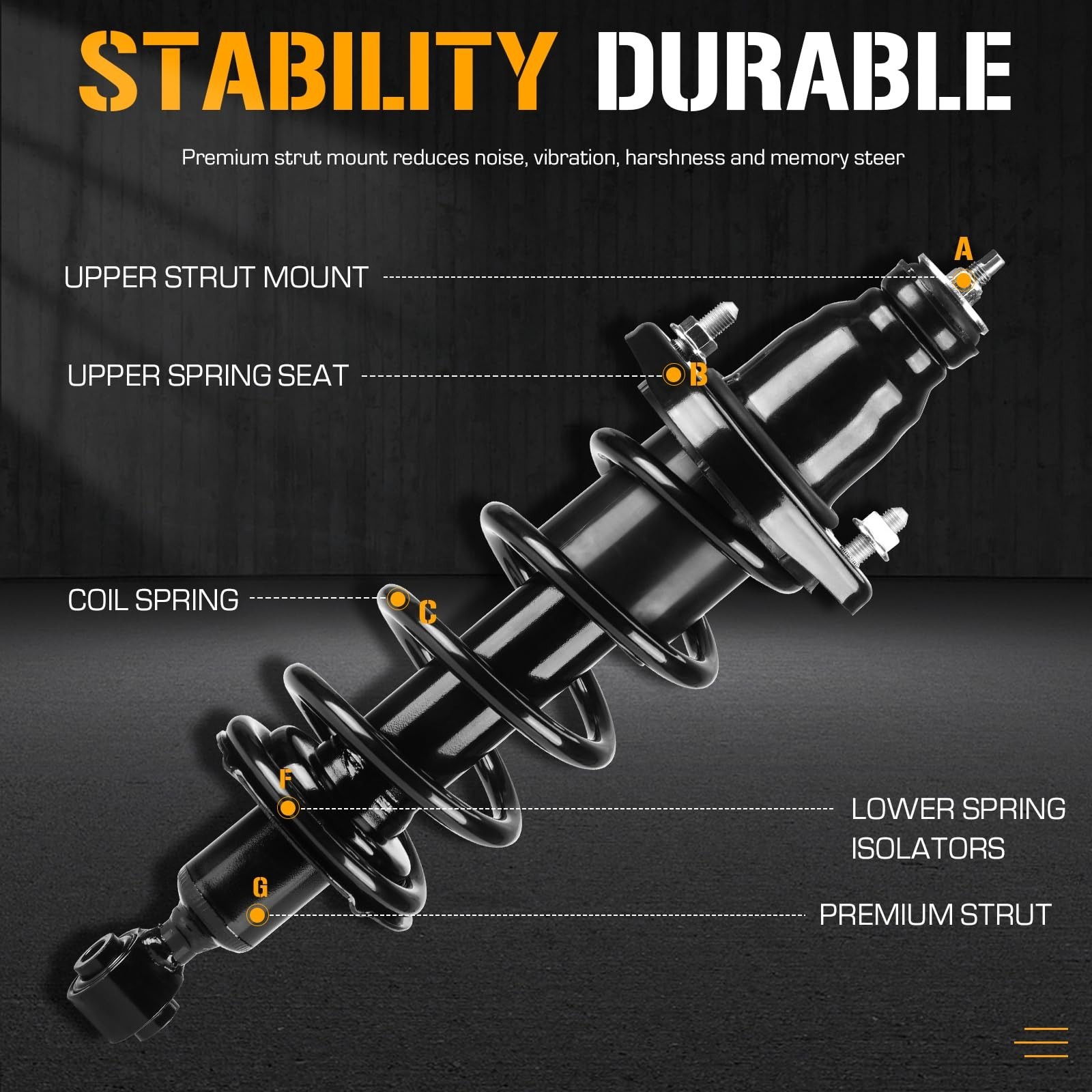 Rear Complete Struts Spring Assembly Shocks Absorbers for Honda Civic 2001 20…