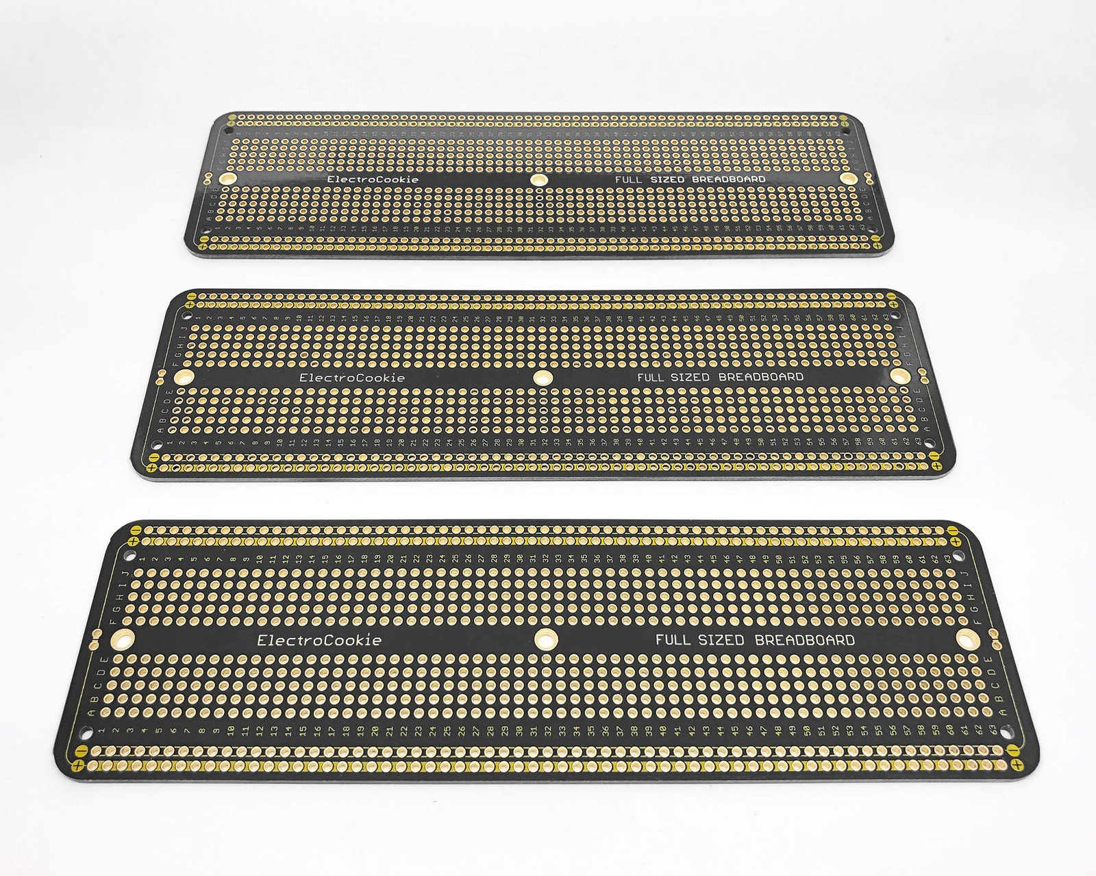 ElectroCookie PCB Prototype Board Large Solderable Breadboard 2.Matte Black