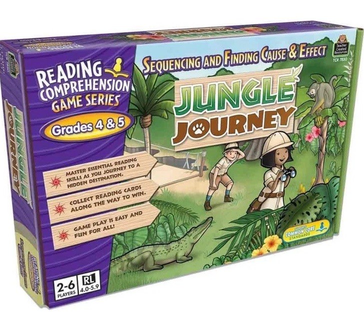 TCR~7830 Jungle Journey Grades 4-5 Reading Comprehension Game Series NEW!