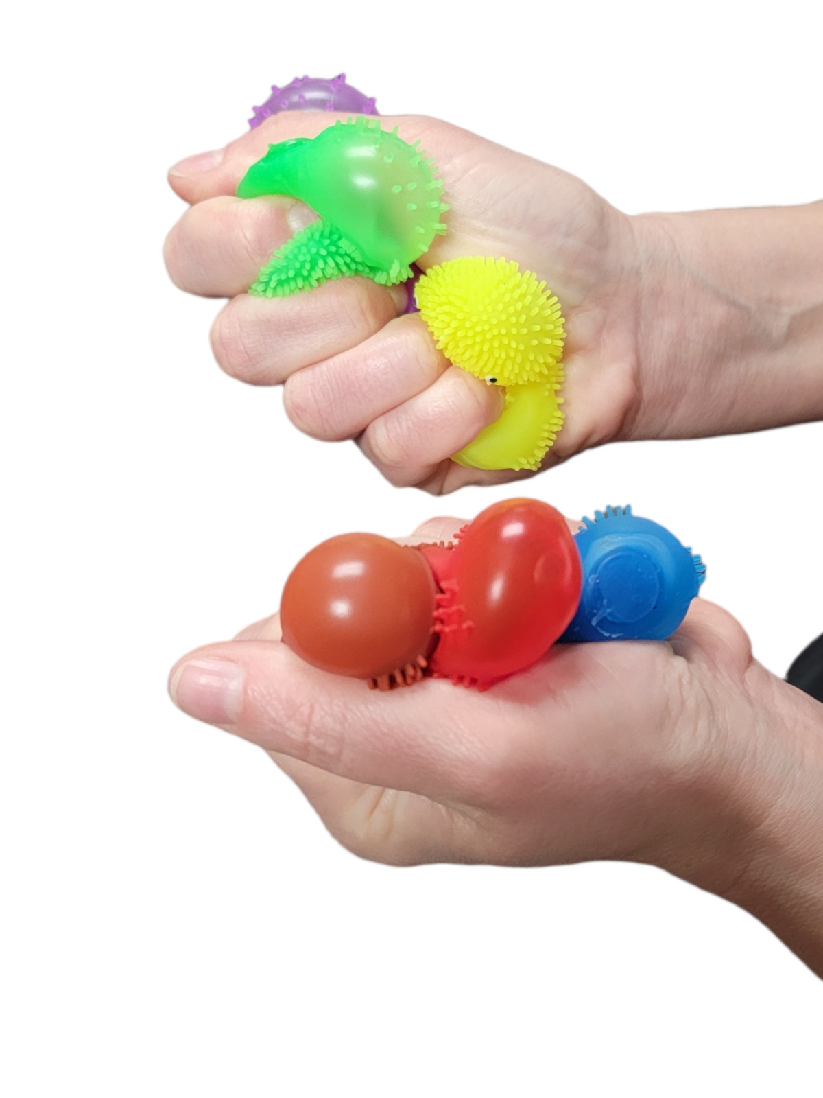 24 Pack – Neon Color Dinosaur Puffer Balls (2″) Stress Relief Fun