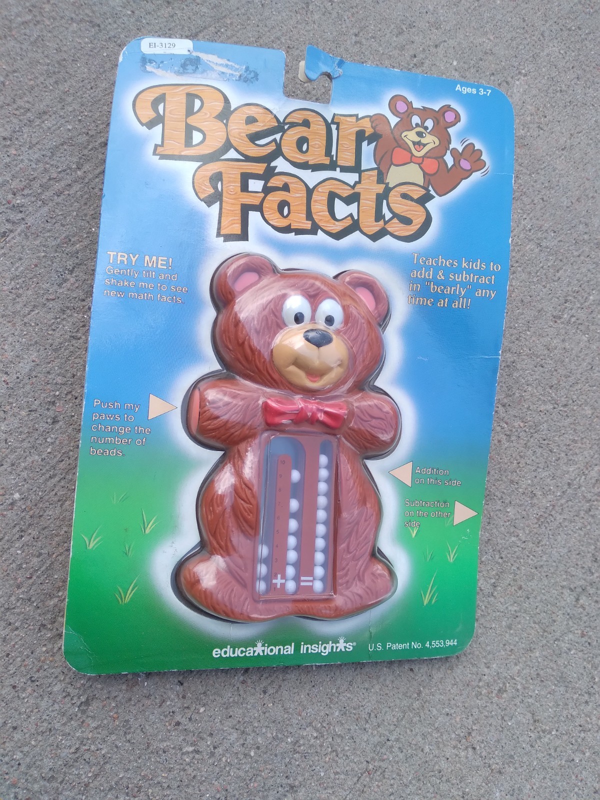 Vintage Bear Facts Game Learn Addition Subtraction NEW 1992