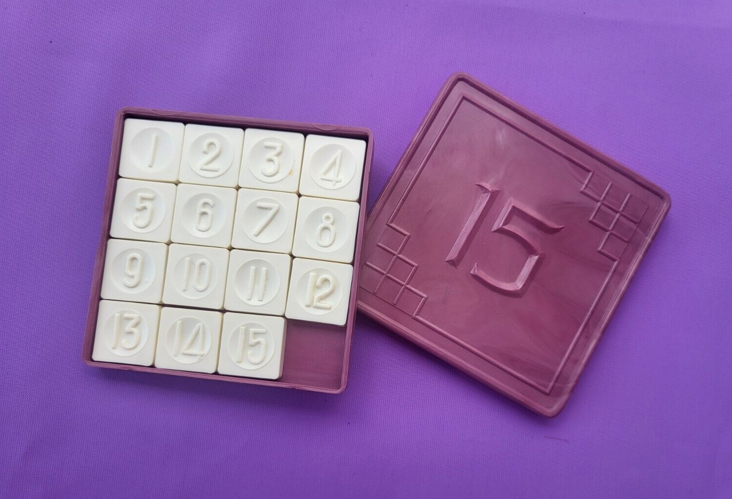 Vintage soviet puzzle game «15» USSR «ПЯТНАШКИ» Logic game
