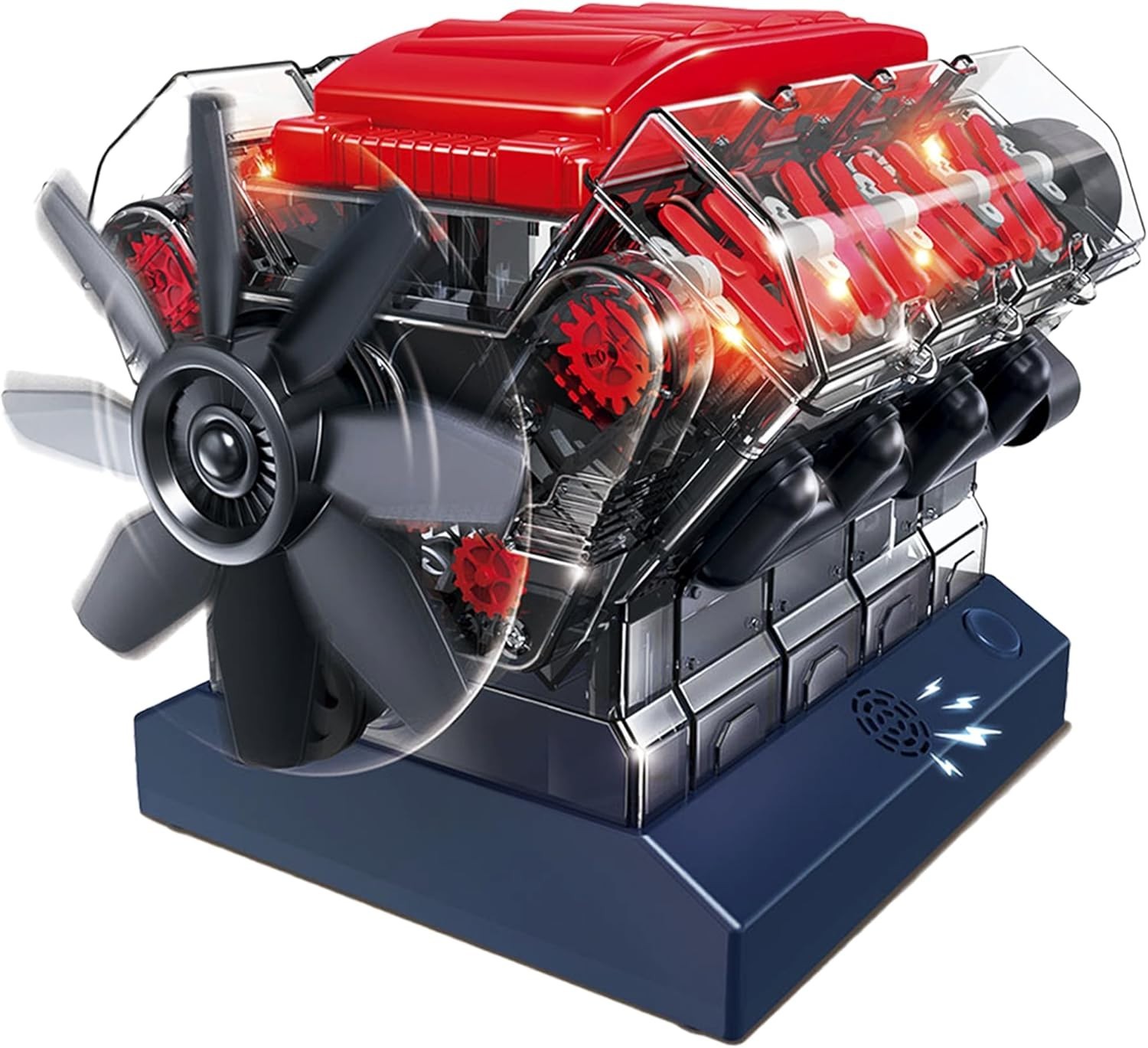 V8 Combustion Engine Model Kit That Runs – Build Your Own STEM Mini V8 Mo