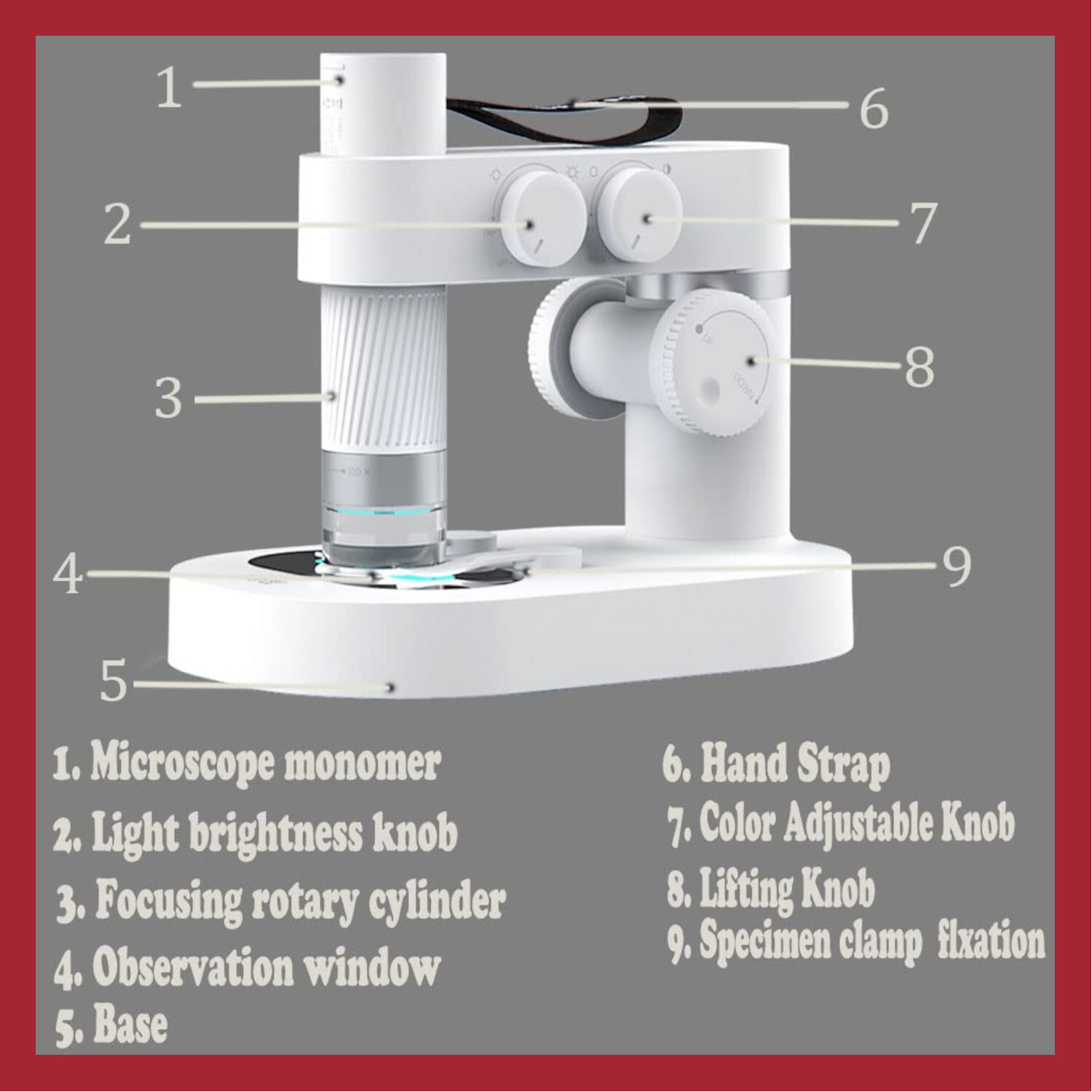 Wireless WiFi Camera Microscope for Children, Portable Handheld USB Digital Micr