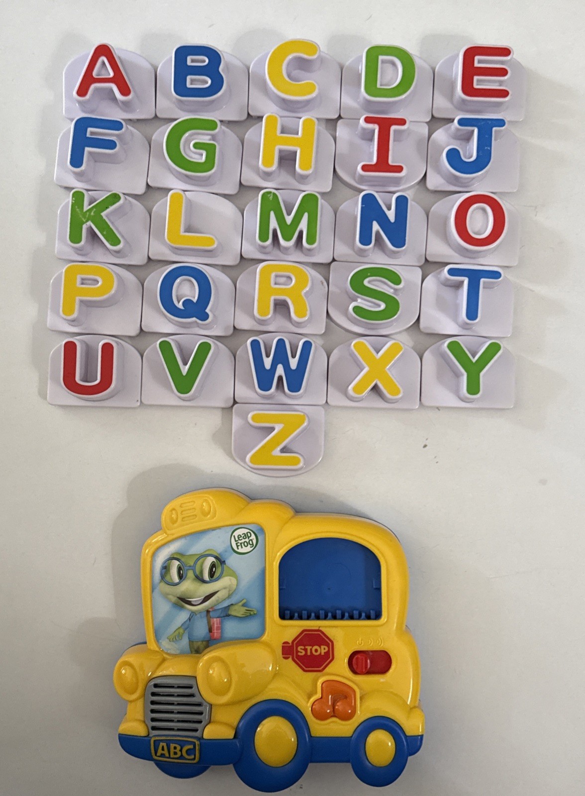 Leap Frog Fridge Phonics Bus Magnetic Letter Set 26 Letters Complete Tested Work