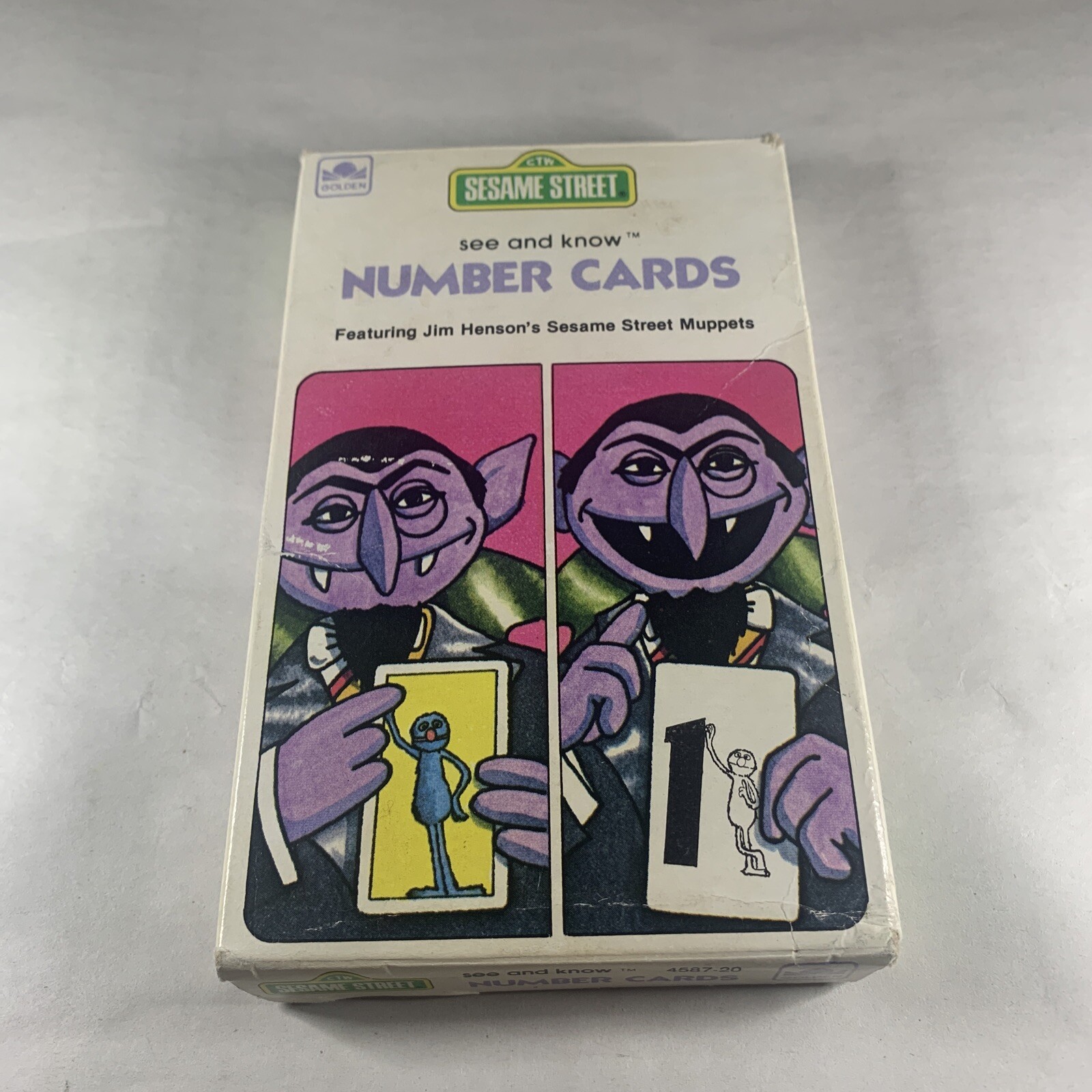 1978 Sesame Street See and Know Number Flash Cards Vintage Jim Henson Muppets  
