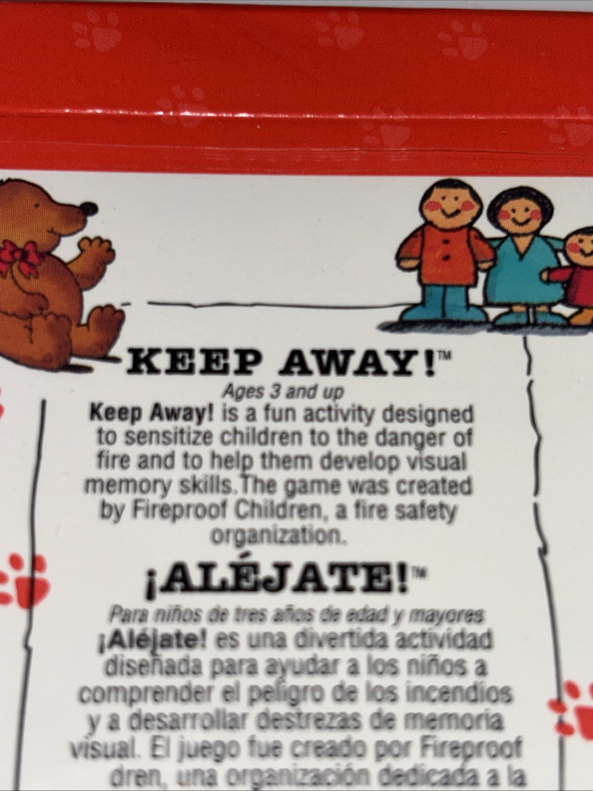 Play It Safe Bic Vintage Children’s Fire Safety Education Keep Away Card Game