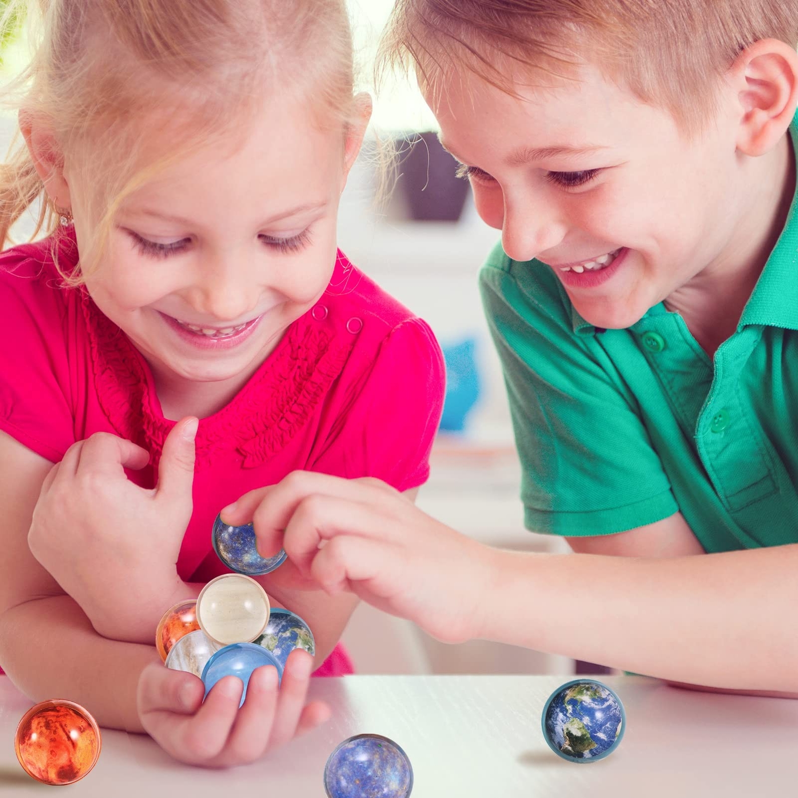 Pllieay 24PCS Space Solar System Eight Planets Themed Bouncy Balls for Kids P…