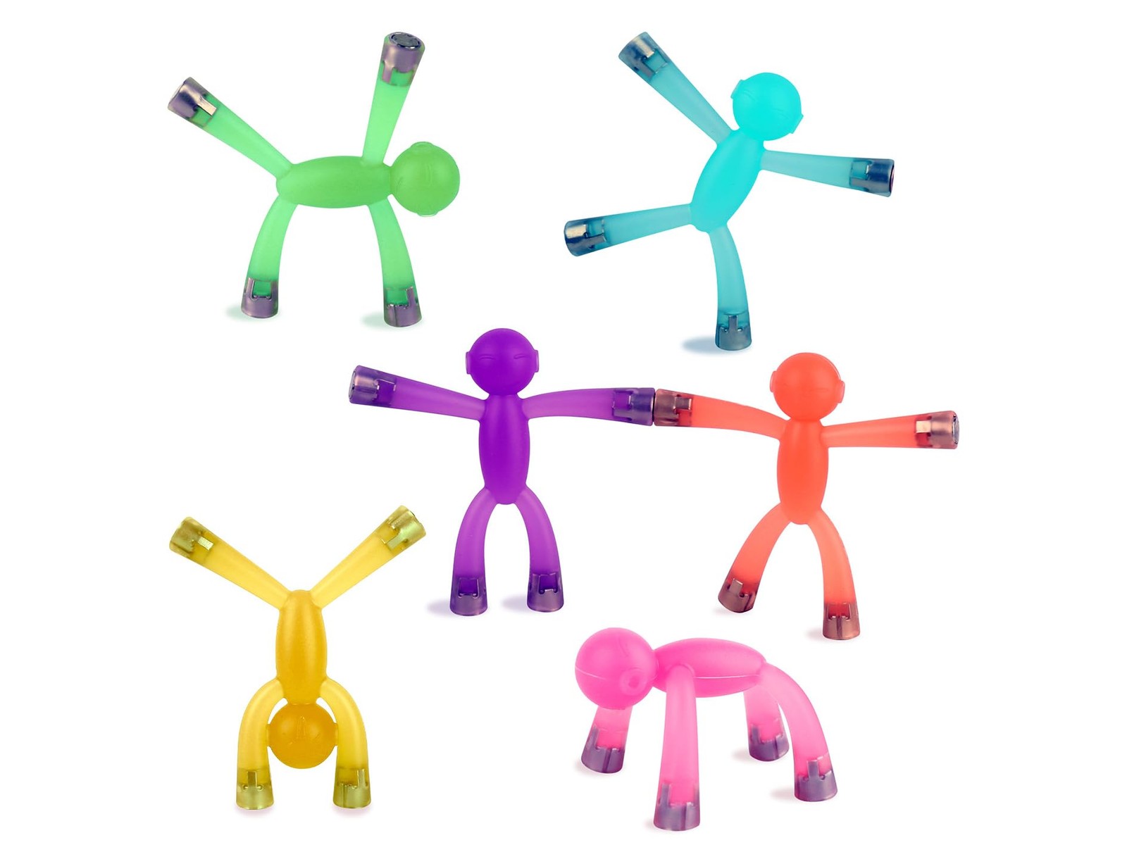 laleay 6pcs Magnetic Toys,People Figures for Kids, Adults Kids 6pcs, Colorful