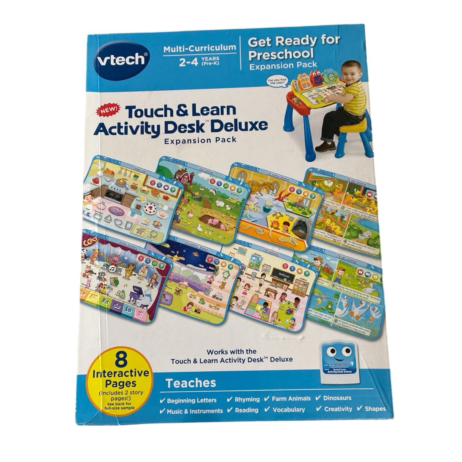 VTech Touch And Learn Activity Desk Deluxe Expansion Pack Educational Kids NIB