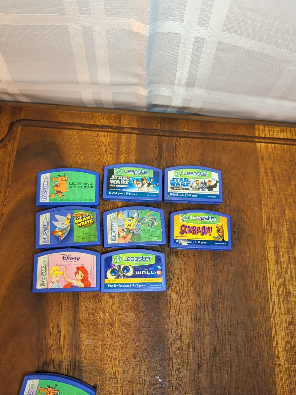 Leap Frog Leapster Game Cartridges Lot of 8 Explorer Learning Disney Spongbob